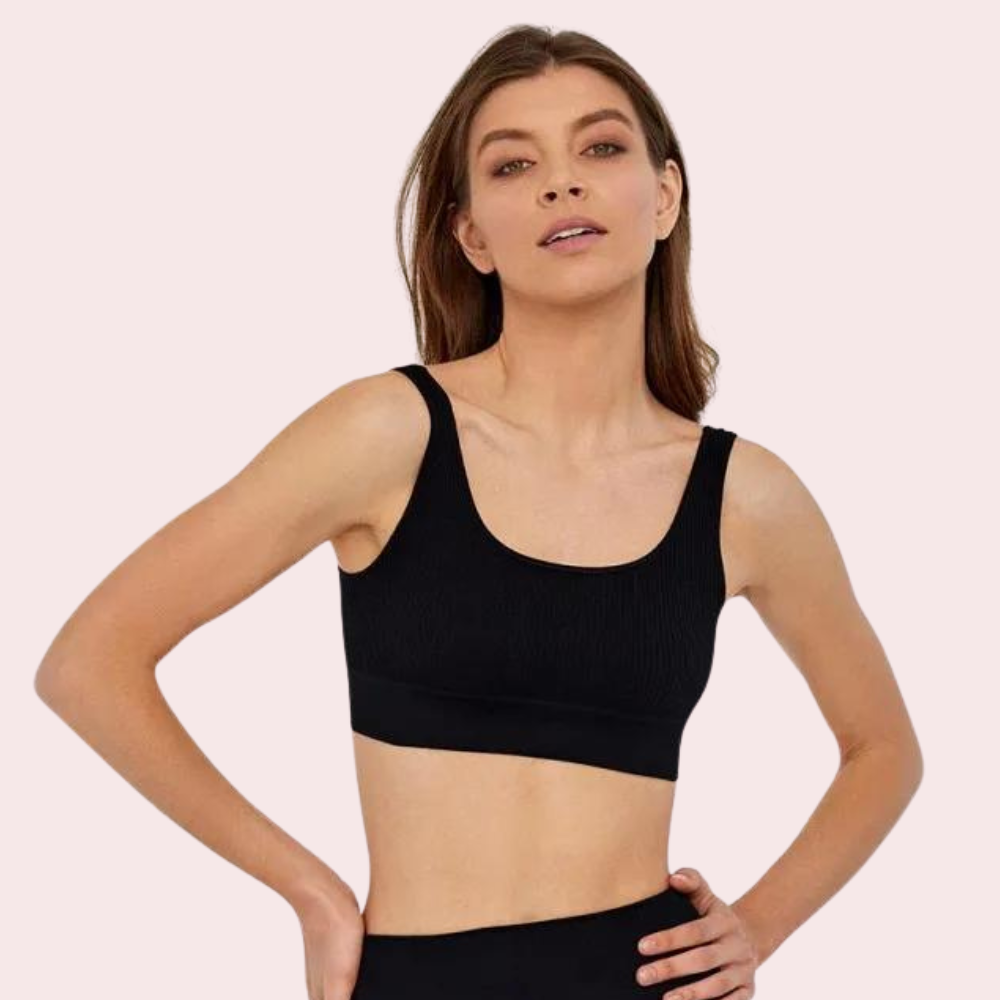 &quot;Black&quot;High Impact Seamless Perfect Fit Sports Bra