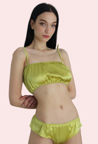 Chic Pure Silk Bra Set for Women