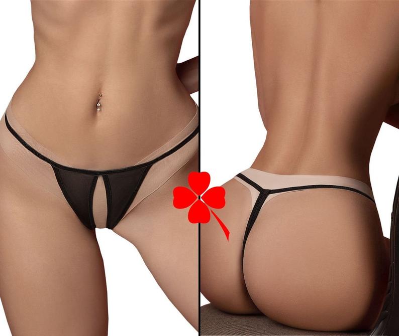 Crotchless thong Women&#39;s Sexy panty